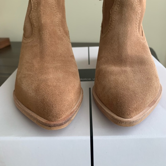 Dolce Vita Senica Dark Saddle Suede Bootie - Picture 3 of 12